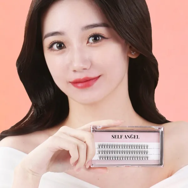 셀프천사 인조 연장 래쉬 가닥 부분 아이돌 인형 A형 속눈썹 붙이기, 내추럴, C컬, 11mm