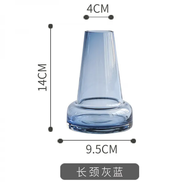 km22 꽃병 꽃장식화병 젠화병 생화화병 빈화병 롱화병 심플 라지 투명 유리 물배 부귀죽 환적 대나무 백합 꽃꽂이 드라이, 긴 목 시퍼렇다