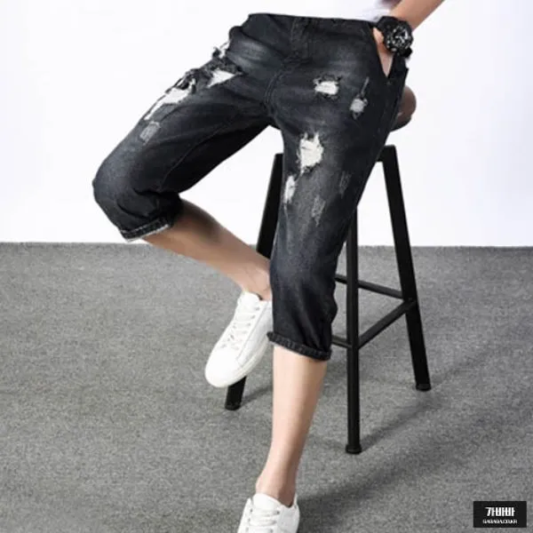 가바바 남자 청반바지 남자의 상징 여름 7부반바지 G47911