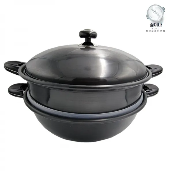 끓이다 국내생산 경질 2단찜솥 경질2단찜기 대형찜솥 36cm~44cm 곰솥, 44cm