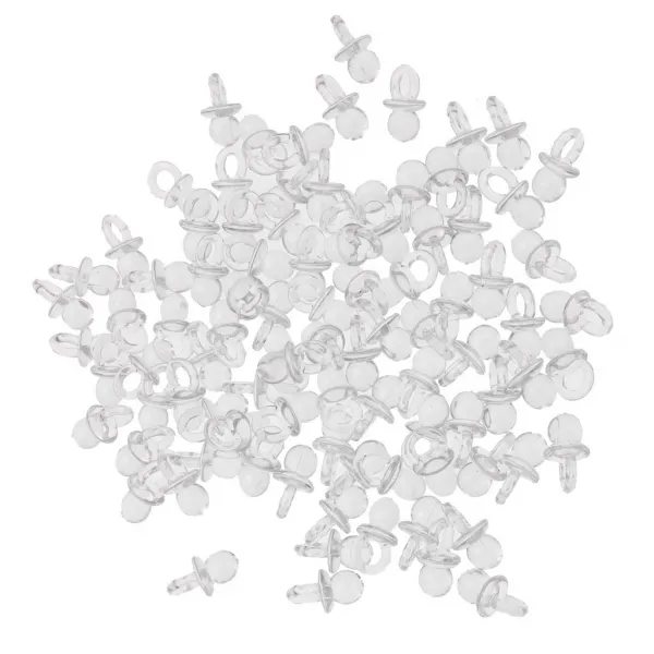 STK100pcs 미니 젖꼭지 매력 게임 경품 선물 베이비 샤워 호의, 화이트