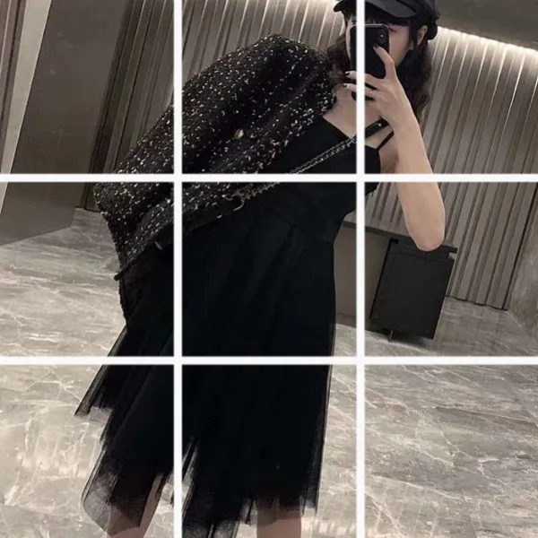 에이프릴래빗 예쁜옷 재킷 여성 재킷 레트로 슬림 나시 스커트 세트 21se56