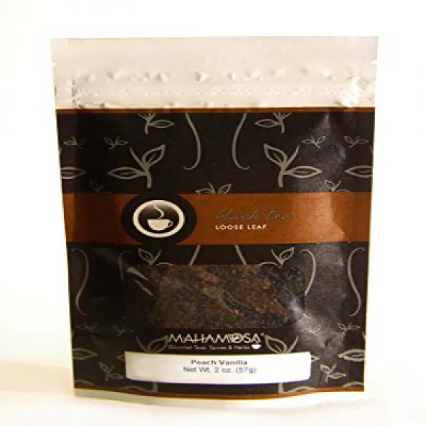 마하 모사 맛 홍차 블렌드 루스 리프 루스 리프 복숭아 바닐라 차 56.7g Mahamosa Flavored Black Tea Blend Loose Leaf Loosele 1set