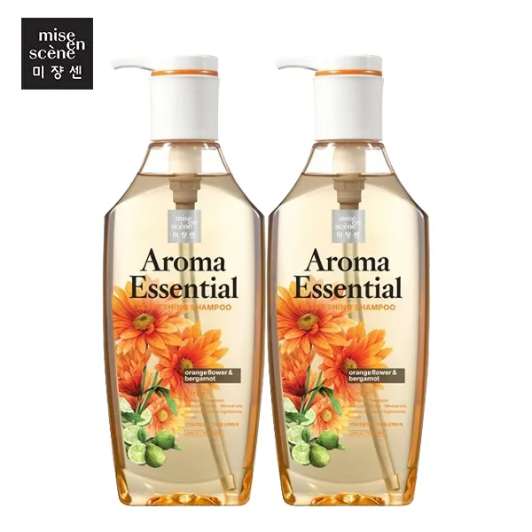  주 아모레퍼시픽 무료배송 미쟝센 아로마에센셜 리프레싱샴푸500ml 샴푸 2개