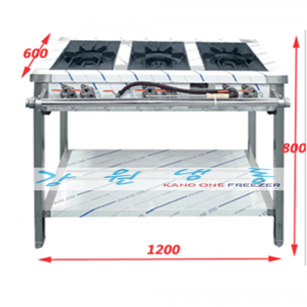 강원냉동 1200렌지, LNG, 1200 3구렌지(일자형)