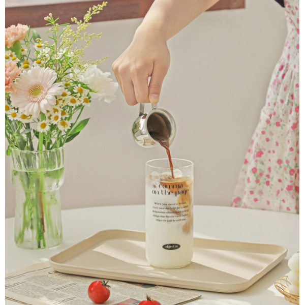 홈카페 타이핑 내열 글라스 유리컵 2type