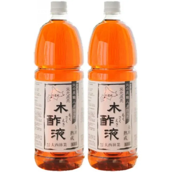 숙성 목초액 1.5L× 2개 세트[발암성 검사 필](주)오오니시 임업 목초액·죽초 액체, 1