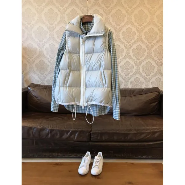 여성베스트조끼 복리후생 일본 럭셔리 잔고상품 여성패션 유럽산 다운 여자조끼
