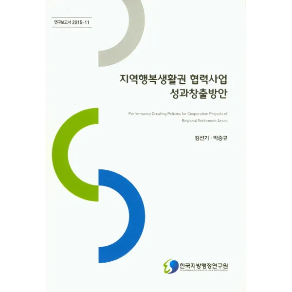 지역행복생활권 협력사업 성과창출방안, 한국지방행정연구원
