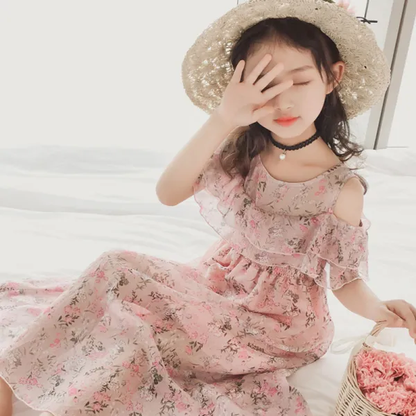 가능 순풍 배송 원피스 새 하의 눈 방적 플라워 롱스커트 비치 스커트