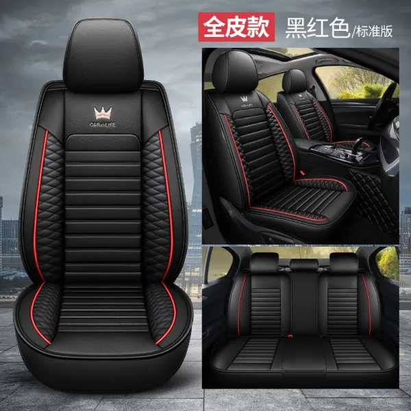 Feb.09 355번 자동차 시트커버 동남쪽 V3마이닝 V5마름치 V6마름스 Dx3dx7dx5 사계절 범용가죽 싸개 방석z 1_블랙 레 드 표준 S07 풀 가죽 패키지 