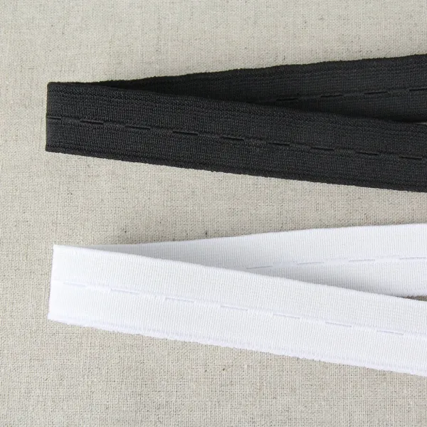 JSTrading (2마 1롤) 단추구멍 고무줄, 1개, (2마)화이트