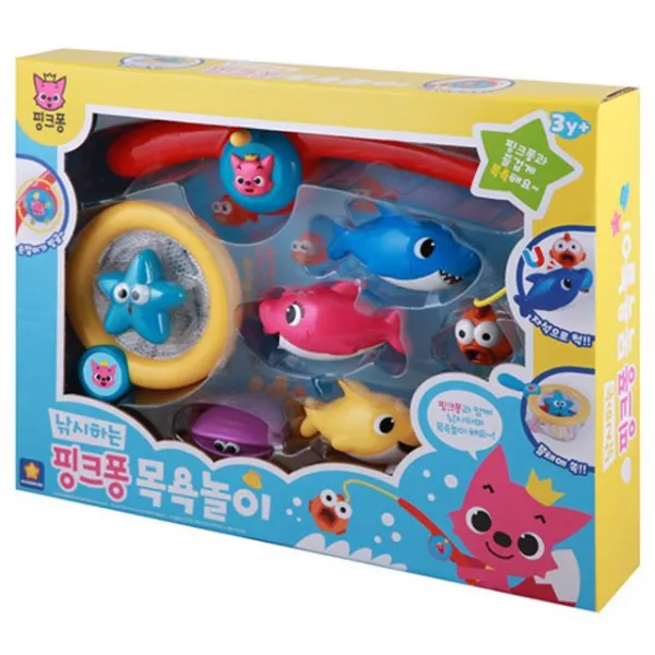 욕조놀이 피싱하는 물장난 Toy 어린아이목욕 즐거움과만족을주는제품 +77716무탤+ 핑크퐁 낚시 물놀이 장난감 유아 물감 거품 스티커 아기 공구, 행복제품