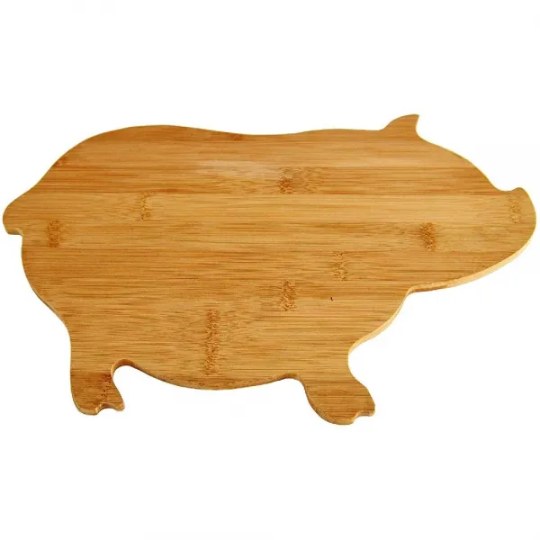 Home X Home X 대나무 가역 도마 및 트레이 치즈 도마 주방 트레이 또는 과일 플래터 자연 봉사 돼지 모 상세페이지참조