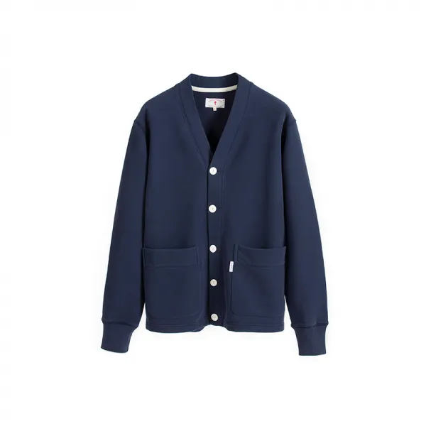 카디건 국면일 스트레이트 앞자락 복각 팔칠 제식 털옷 테리 플리스 면날짐승 빵빵이 이지 피부 친화