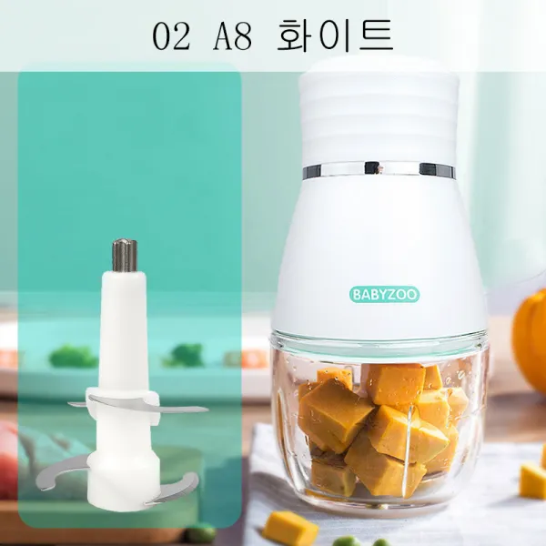 HY 믹서기 블렌더 영아 보조식기 증강 저민 요리기 전자동 흙탕기 보조식도구 XT24 A28, 02 A8 화이트