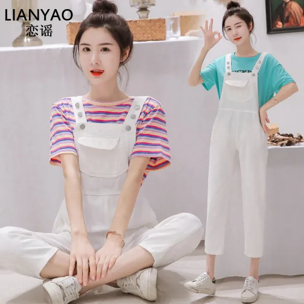 싱푸리 여성바지 데님 일자바지 여름 캠핑룩 커플 개강룩 시밀러룩