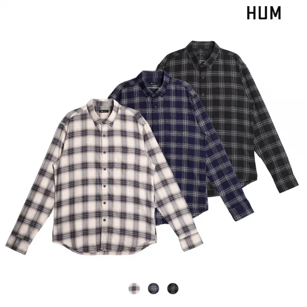  Hum 남 단기모 체크 셔츠 Fhnfcsl112p 