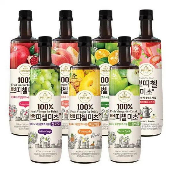 CJ 쁘띠첼 미초 900ml 2병 + 2병 골라담기, 03. 미초 청포도 900ml/07. 미초 스트로베리자스민 900ml, 상세설명 참조