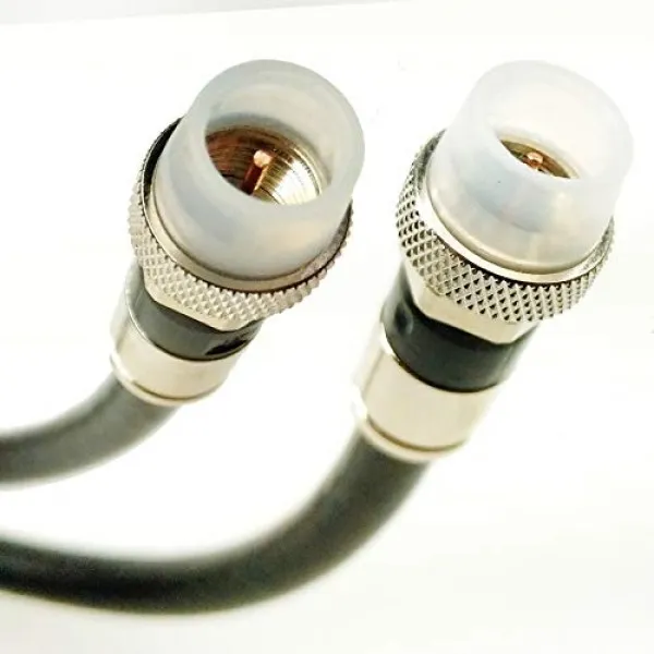PHAT SATELLITE INTL | 100 피트 블랙 향상된 트라이 쉴드 18AWG 75 옴 직접 매설 지하 RG-6 동축 HD 케이블 텔레, 단일상품