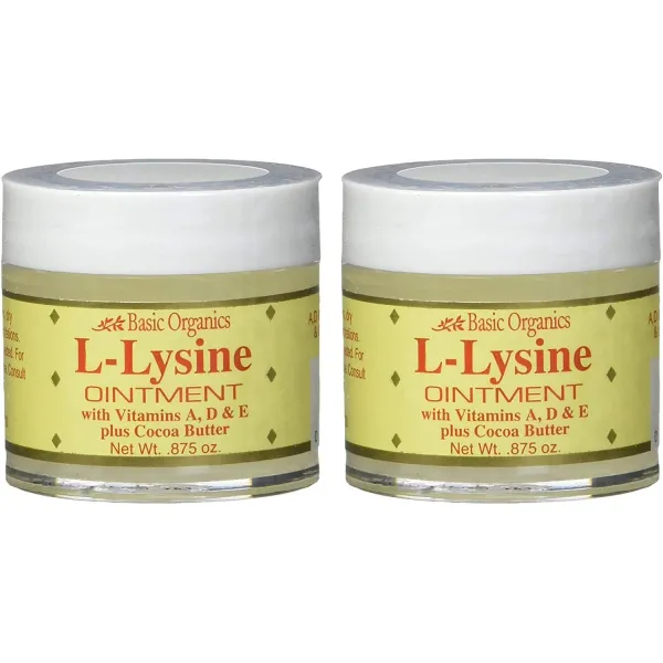 기본적인 브랜드 L Lysine 연고 추운 진물 열 물집 완화 을 안심시키세요 갈라진 입술 그리고 건조한 피부 간다 에 분명한 0.875 오즈 팩 의 2 