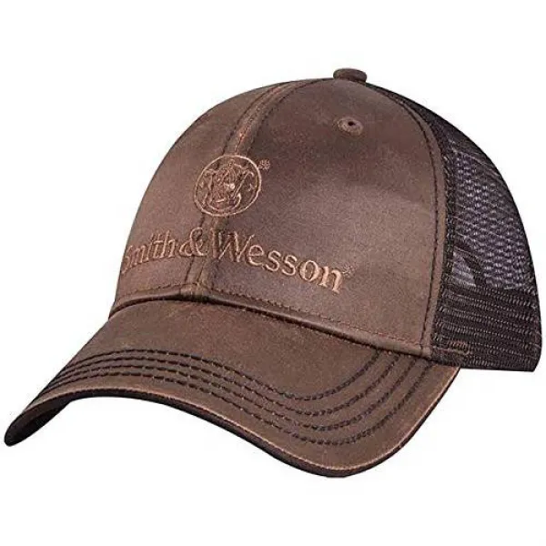 스미스 앤 웨슨 오일 메쉬 뒷받침 모자 브라운 Smith & Wesson Oilskin Me