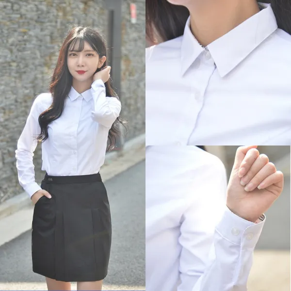 최고급스판 교복블라우스