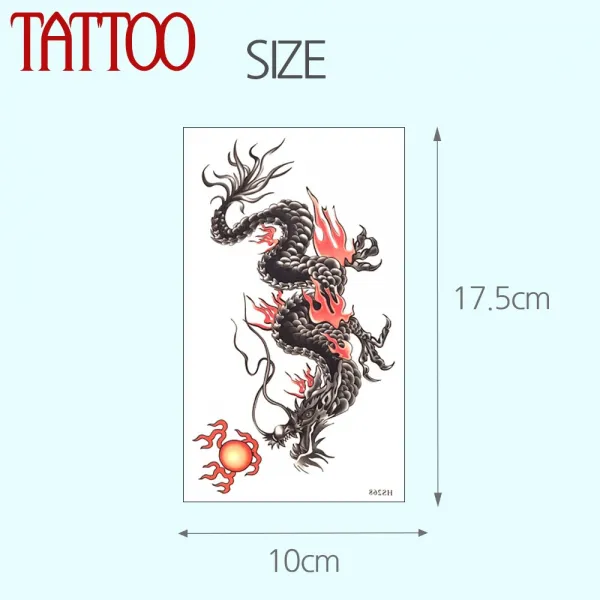 Adamtattoo 00a2 타투스티커 미디움 라지 대형 중형 소형 10cm X 17.5cm 2장 A_06
