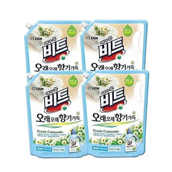 Rom781692비트 향기오래 액체세제 일반용 2l 리필 4개 1