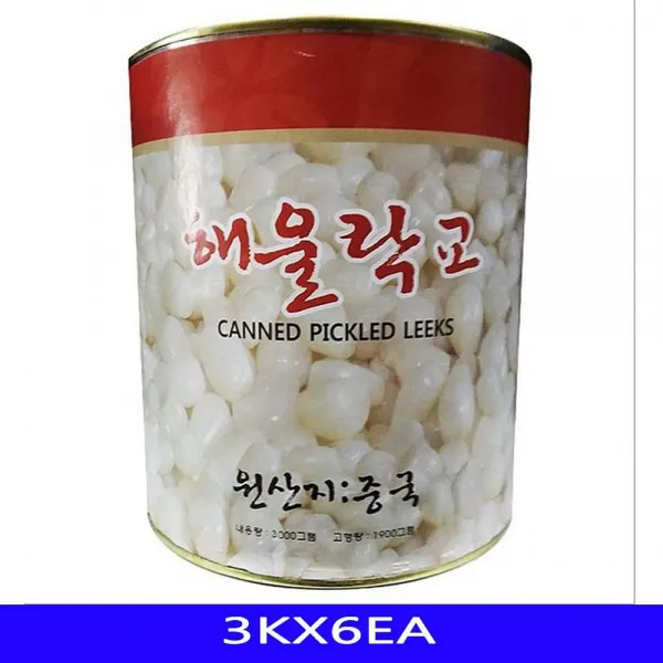 싸다팡 락교 SS 절임 업소용 일식 음식재료 후난 3KX6EA 절임통조림, 1