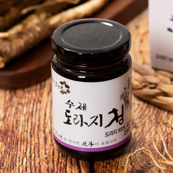 참살이모악골 여름 감기 뚝~! 국내산 도라지로 만든 가마솥 수제 도라지청 200g, 2병