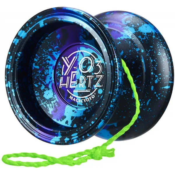 매직 요요 프로페셔널 무응답 Yoyo Y03 - Hertz 3 Acid Color 중급 및 고급을 위한 프리미엄 알로이 알루미늄 요요 어린이용, 단일옵션