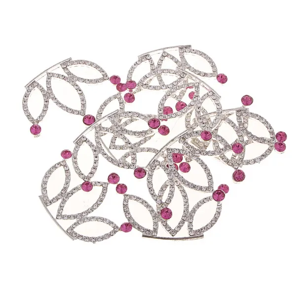 Stk10pcs 장밋빛 합금 왕관 크리스탈 라인 석 Embellishments Diy 액세서리