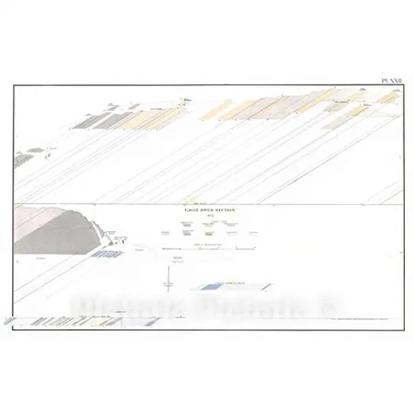 NMT 역사적인지도-이글 리버 디스트릭트의 1873 횡단면 2 번-빈티지 월 아트-24 인치 x 16 인치 - P004508D7YH4PL9, 기본