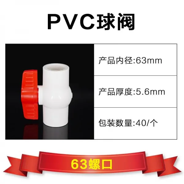 겹 살아 있는 받다 내열 비닐 플라스틱 부품 계속 통식 그치다 아쿠아볼 4부 4인치 호스 PVC, Φ63 양측 내 레이스 2인치