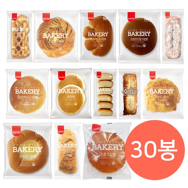 삼립 간식빵 랜덤 30봉 (2일후 출고), 30봉, 80g