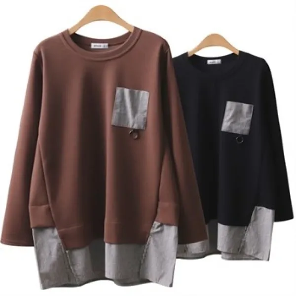 나야홍 빅사이즈 포인트 링스트라이프긴팔티 H19b134