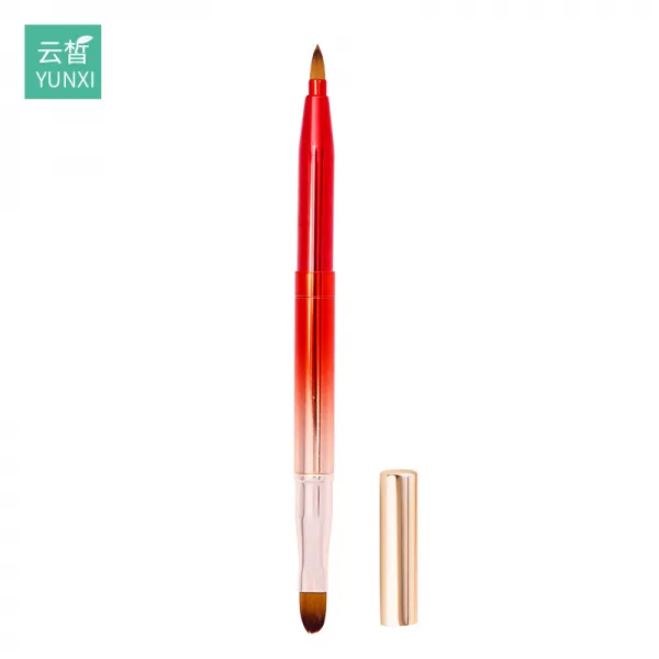 윤석석 립 브러시 메탈 브러시로 군더더기 립 브러시 립 컬러링 브러시 덮개 미니 메이크업 브러시 립 브러시 신상 루트 레드 헤어 단일상품