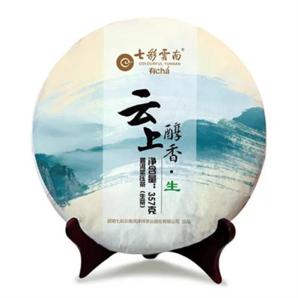 차이준 칠채운남경풍상 운상순향357g 보이차생다병차칠자병차, 단일상품