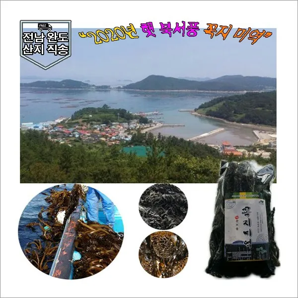 2020년 자연 재취 북서풍 건조 완도 산지직송 햇 꼭지 미역 600g, 1box