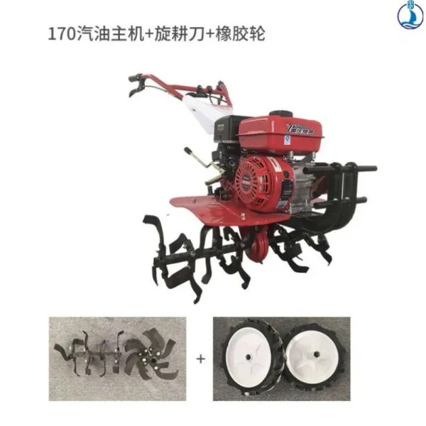 두 드라이브 부드럽게 함 경지기 삽 풀 때리다 농사짓다 디젤 채소밭 구식의 농토, 가솔린 메인프레임 고무 바퀴 논밭을