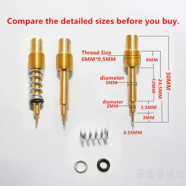 다양한 기화기 CVK CBR CB-1 GR PD26JS (2PCS 연료비 조정 나사) 용 기화기