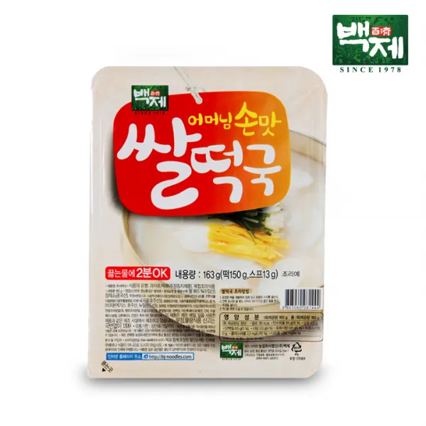 백제 어머님 손맛 쌀떡국, 163g, 18개