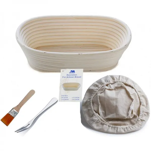 독일직수입 징메이 가든 타원형 직경 25cm x 15cm 높이 8cm 무료 빗자루(750g 반죽) + 무료 중간층 커버 +무료 빵 포크, 단일옵션