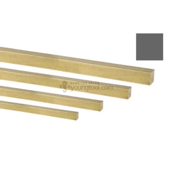 영진재료 황동봉 (정사각) 동봉 신주봉 모형재료 금속재료 금속공예, 외경 : 3.0 x 3.0 (mm) / 3등분
