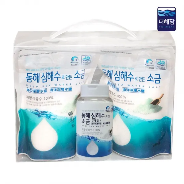 [AQC_1820528] 해양심층수소금 세트 고급용궁소금 천일염 꽃소금 용궁소금 고급소금, 단일상품