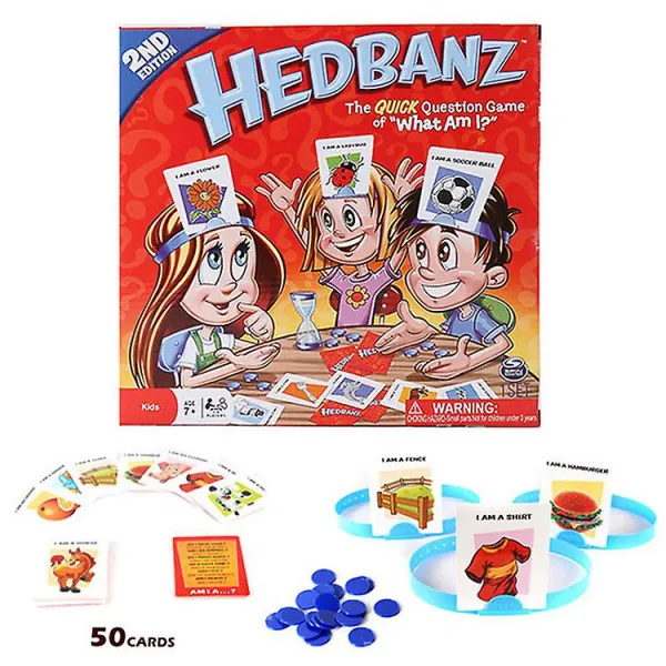 SanBeans English Board Games Card 추측 내가 Game Hedbanz 게임(Colorful), Colorful