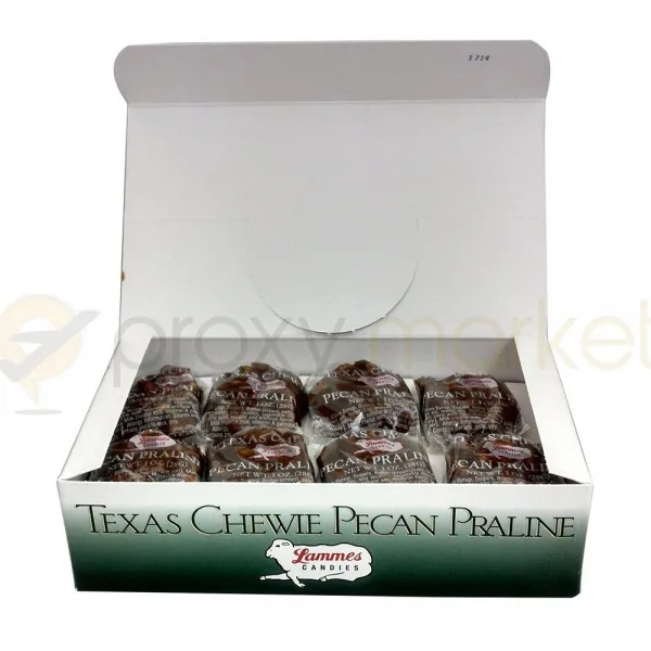 램메스 텍사스 츄위 피칸 프랄린 캔디 24개입 Lammes Texas Chewie Pecan Praline Candy, 단일상품