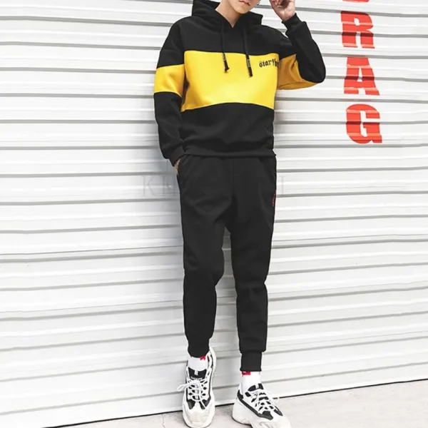 Kirahosi 봄 가을 유니크 남자 트레이닝복 세트 츄리닝 상하의 바지 운동복 15 V5u7kr