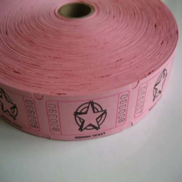 2000 Pink Star Single Roll Consecutively Numbered Raffle Tickets 2000 년 분홍색 별 단 하나 목록 연속적으로 번호가 매겨진, nullSET